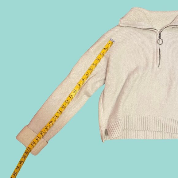 ✨ Cozy Chic Cream Half-Zip Pullover by Happily Grey – Size S - Picture 5 of 9